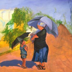 A conversation with a granny and child outing